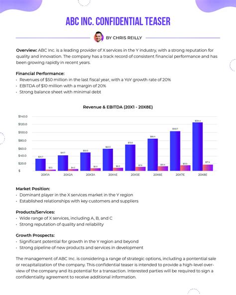 whats a teaser|teaser investment banking.